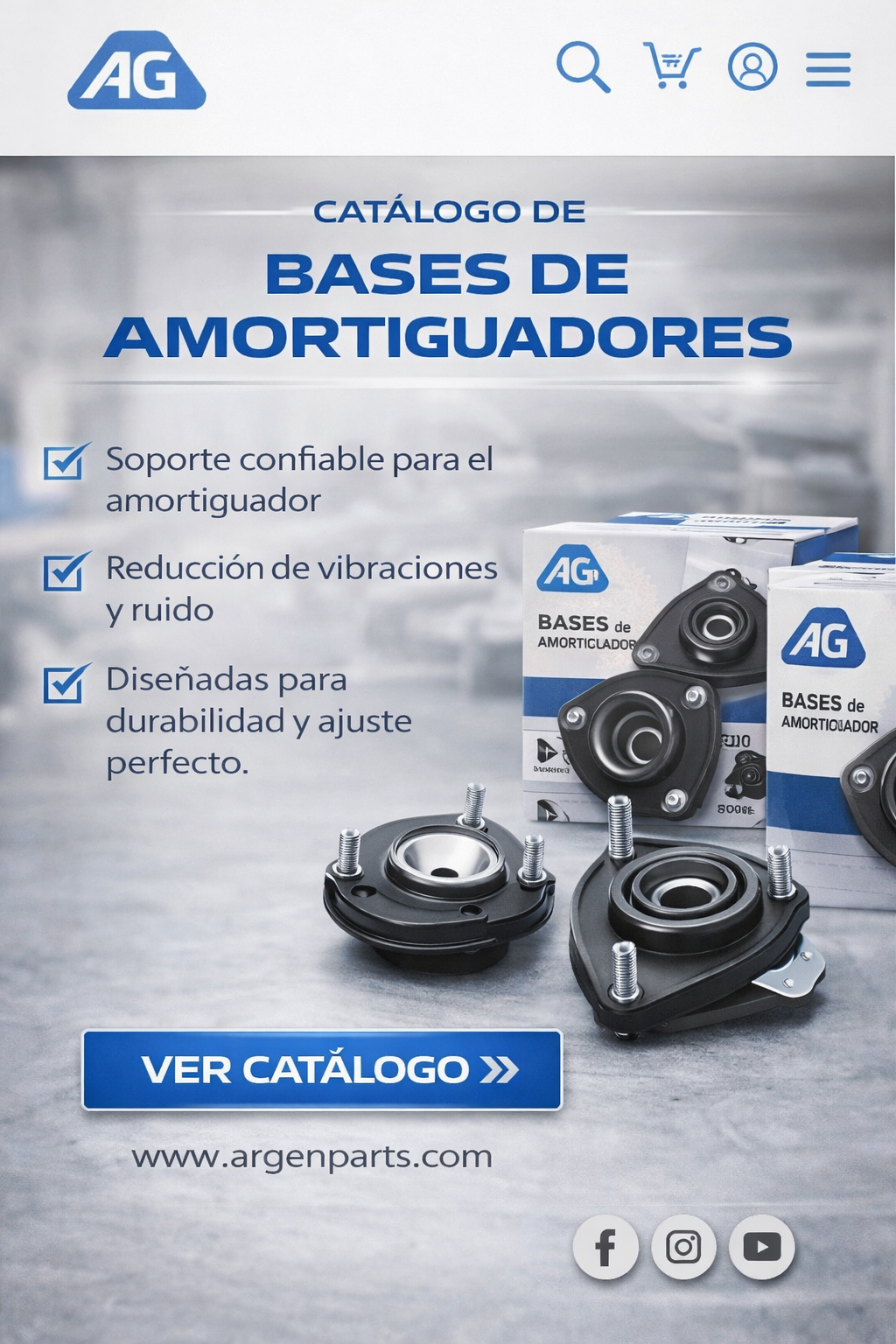 catalogo electronico de bases de amortiguadores de argenparts
