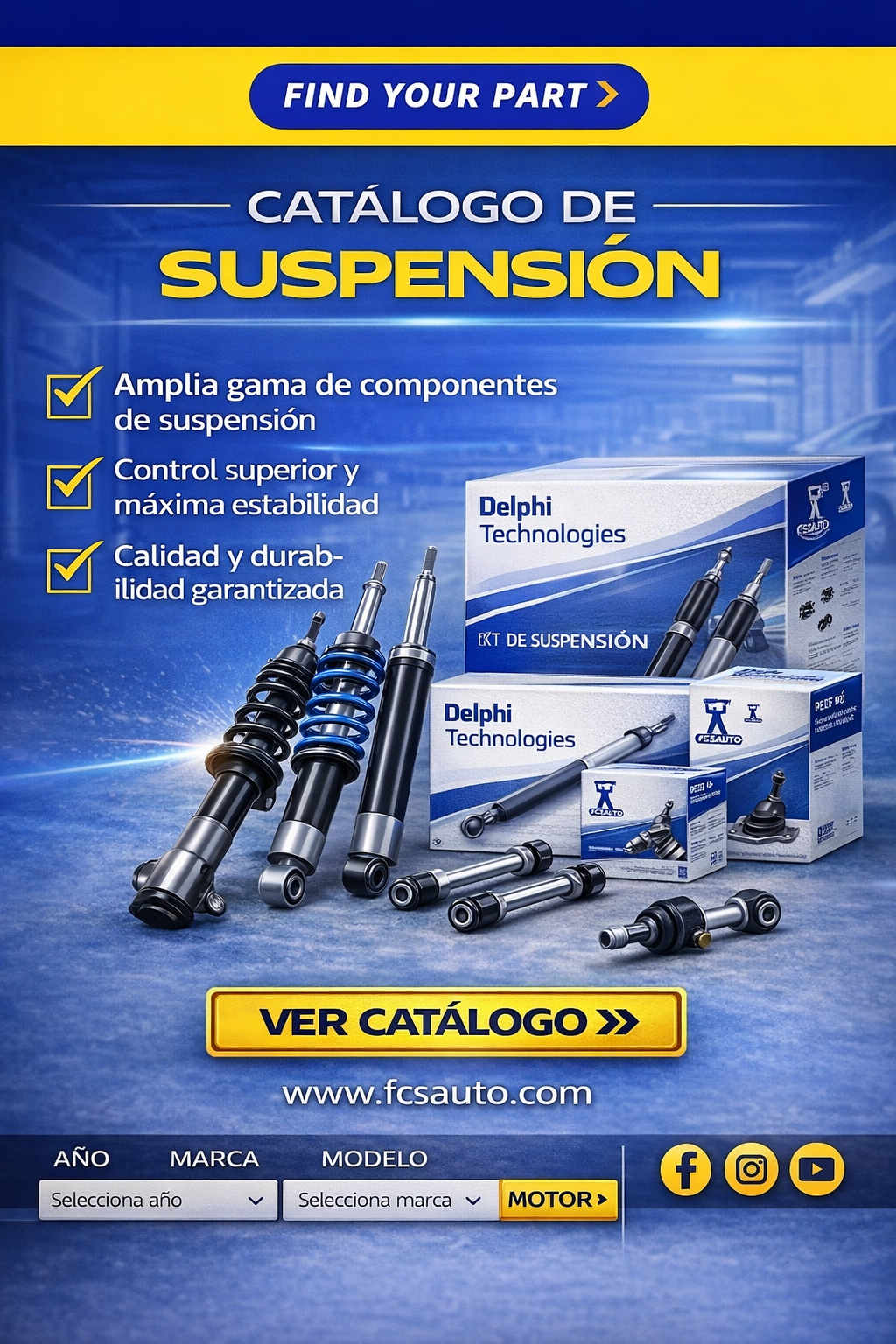 catalogo electronico de suspensiones en general para automoviles de FCS AUTO