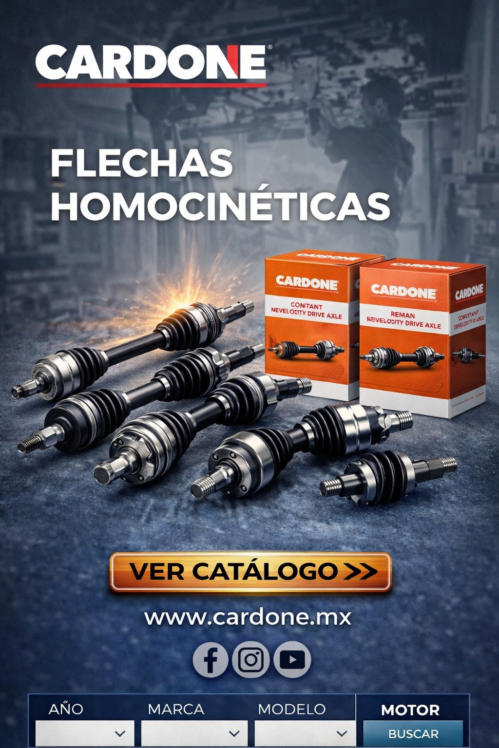 catalogo electronico flechas homocineticas para automoviles cardone