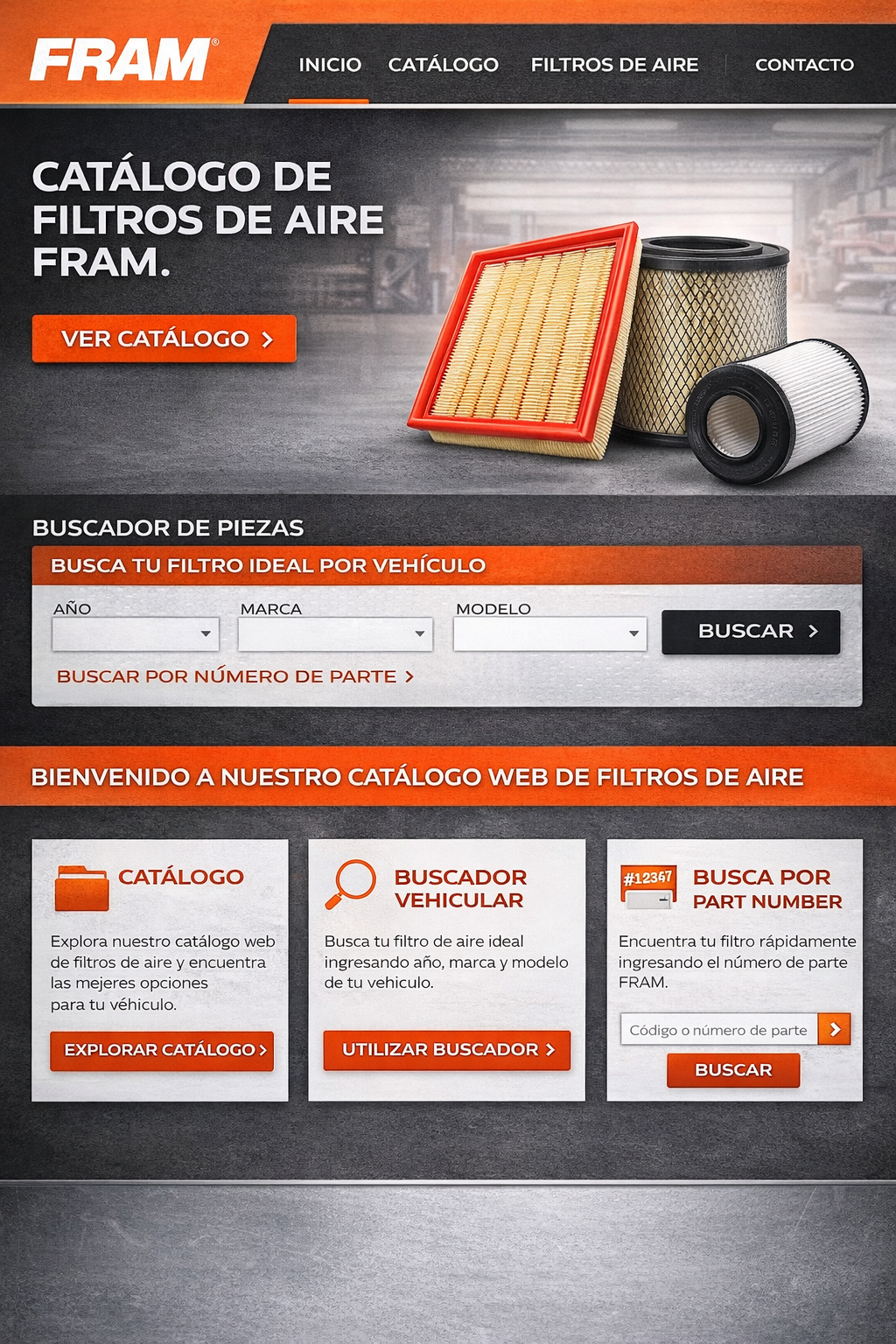 catalogo filtros de aire fram